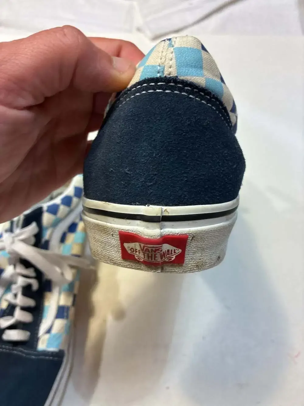 Vans Old Skool Blue Topaz Checkerboard Skate Shoes